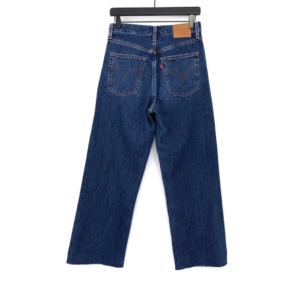 LEVI'S Premium Ribcage Straight Ankle Jean Blue Denim 27 - Picture 9 of 11